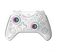 Besshepplo Wired-Free Multi-Platform Wireless Gamepad Controller with Mechanical Tactile Buttons Compact Portable Design with Switch PC for Android and for iOS Plastic(CM619-white)