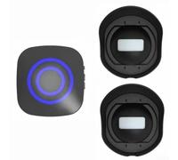 Besshepplo Wireless Driveway Alarm with 360 Degree Rotating Infrared Sensor IP44 Waterproof Design Over 200m Transmission Range for Outdoor Home Garden Security and Visito(Two to One Eu)