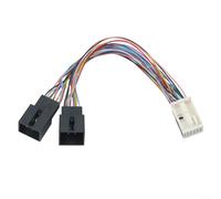 Besshepplo Y Adapter Cable for Car CD Installation 1 to 2 with 12Pin Connector Suitable for MercedesBenz Models with Dual Spindle CD Interface for Equipment Addition