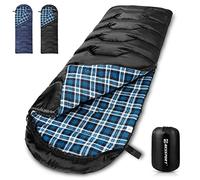 Bessport Sleeping Bag Winter | Flannel Lined 18℉ - 32℉ Extreme 3-4 Season Warm & Cool Weather Adult Sleeping Bags Large | Lightweight, Waterproof for Camping, Backpacking, Hiking