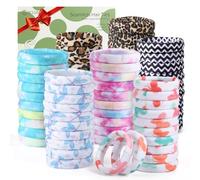 Bessrung 100 PCS No Damage Hair Ties for Women Girls, Soft Seamless Elastic Hair Bands for Ponytails, Thick Thin Hair - Stretchy, Snag-Free Nylon Bow Hair Ties (Leopard Print, Multicolor)