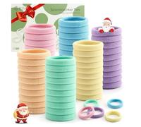 Bessrung 100 Pcs Thick Seamless Spring Hair Ties, Ponytail Holders, No Damage for Thick Hair, 5 Neutral Colors, 100 Count (Pack of 1)