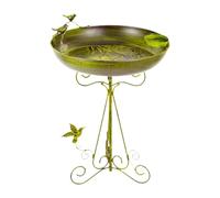 BESSTUUP Iron Bird Bath, Freestanding Garden Use | stable base design, easy to install, large water capacity, outdoor decor, feeder combo
