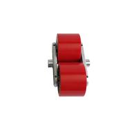 BESSX Pallet Truck Rollers,Assembly Built-in Ball Bearing 20mm Bore, Diameter 80mm, Width 70mm Heavy Duty Polyurethane PU Wheels 80x70x20mm Manual Forklift Truck Accessories(1 set)