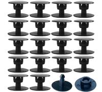 Bessy shop 20Pcs Black Screw Rivets,16mm Shoe Strap Repair Kit for Clogs, Sandals & Boots, Plastic Push-in Fasteners for Beach/Garden Shoes, Replacement Buckle Fixing Parts