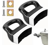Bessy shop 2pcs Replacement Pot Handles, Metal Short Side Handles for Pressure Pans, Durable Kitchen Tool for Home Cookware