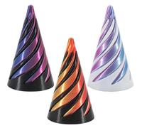 Bessy shop 3 Pcs Spiral Cone Fidget Toys,3D Printed Impossible Pyramid Passthrough Twisty Cones, Stress Relief Toys for Kids & Teens,Triangle Desktop Fidget Sculpture for Home Office Desk