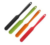 Bessy shop 4Pcs Silicone Jar Spatulas, Baking Scraper Silicone Jar Shovel Heat Non-Stick Heat Resistant Cake Cream Spatulas Kitchen Utensils Set for Cakes, Sourdough, Jam & Blenders