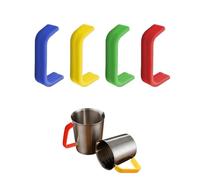 Bessy shop 4Pcs Silicone Sleeves for Milk Frothing Jug, Heat Resistant Handle Covers for Barista Steaming Pitcher, Prevent Cross Contamination Between Milk Types Barista Accessories