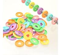 Bessy shop 90 Pcs Plastic Loose Leaf Binder Discs, 6 Colors Discbound Expansion Discs Heart Binder Rings for for Add Extra Pages, DIY Notebooks Planners (24mm)