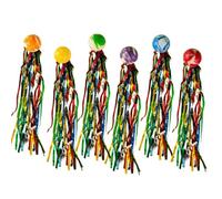 Bessy shop Bouncy Balls for Children,20 Pieces Mini Colourful Rubber Ball with Colourful Streamers Bouncy Balls Suitable for Birthday Gifts, Parties and Festivals