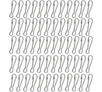 Bessy shop Flag Pole Clip Hooks,60 Pcs Flag Pole Snaps Hook 50mm Snap Hook Metal Lanyard Hooks, Flag Pole Clip Stainless Steel Flag Snap Hooks Flag,for Fixing Flags, Keychains, Clothesline