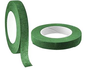Bessy Shop Florist Tape, 2 Rolls Dark Green 12mm Width 90ft/roll Flower Tape for Bouquet Stem Wrapping and Florist Craft Projects
