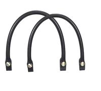 Bessy shop Leather Purse Handles,2 Pieces Leather Bag Handle Bag Handles Shoulder Strap Shoulder Bag Handbag Accessories for DIY Purse Making Tote Bags (Black)