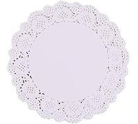 Bessy shop Paper Doilies,100 Pieces White Round Lace Paper Doilies Cake Packaging Paper Pad Round Lace Disposable Paper Mats for Party or Wedding Tablewear Decoration 7.5 Inch.