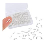 Bessy shop Screw Eye Pins Hooks,300 PCS Small Eyelets Screw Threaded for Jewelry Making Findings DIY Crafts, 5 x 10mm (Sliver)