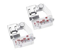 Bessy shop Sewing Machine Presser Foot,2PCS 5mm to 20mm Adjustable Bias Binder Foot Universal Ruler Foot Fits for Low Shank Sewing Snap-on Brother, Singer,Janome, Kenmore, Babylock.