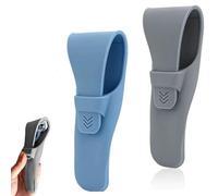 Bessy shop Silicone Razor Travel Case,2Pcs Waterproof Shaver Protector Portable Manual Razor Storage Pouch, Protective Cover for Beard Trimmer & Safety Razor (Blue & Grey)