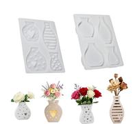 Bessy shop Silicone Vase Mold 4 Shapes Easy Demold DIY Resin Molds,for Crafts Epoxy Resin, Plaster, Concrete for Home Decoration