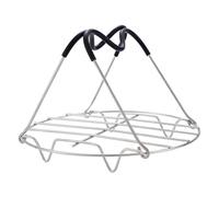 Bessy shop Steamer Rack Trivet with Silicone,Stainless Steel Steaming Stand Steamer Rack Trivet with Handles for Kitchen Cooking Cooker Accessories