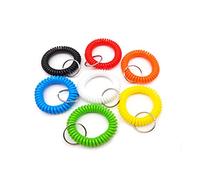 Bessy shop Wrist Keychain,7PCS Wristband Keychains Spring Spiral Stretch Coil Wristband Key Ring Key Chain, for Gym,Pool,Keys