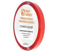 BEST 1/2" Acrylic Mounting Tape Removable, Heavy Duty, Weather-resistant, Double Sided (1/2-Inch x 36-Feet)