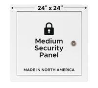 Best 24" x 24" Universal Lockable Metal Access Panel with Flange, 16-Gauge Cold Rolled Steel Access Door for Wall/Ceiling, Cylinder Cam Latch, LEED Compliant Drywall Panel, BA-UAP-LCK-FBA