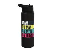 Best Adam Retro Name Funny Man Myth Legend Quote Stainless Steel Insulated Water Bottle