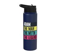 Best Adam Retro Name Funny Man Myth Legend Quote Stainless Steel Insulated Water Bottle
