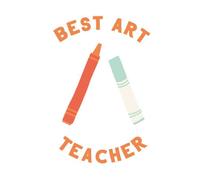 Best Art Teacher Sweatshirt - White - L - White