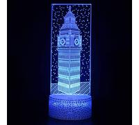 Best art The Big Ben Desk Lamp Touching LED Night Light Home Room Rainbow Horse Lampen Decoration Creative Table Lamps for Gift