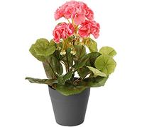 Best Artificial 24cm Geranium Plug Plant - Pot NOT Included (Pink)