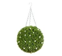 Best Artificial 28cm Pre Lit Conifer Topiary Ball with 30 Bright White LED Waterproof Battery Lights