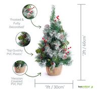 Best Artificial 2Ft - 60Cm Frosted Christmas Trees