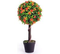 Best Artificial 2Ft / 60Cm Orange Lily Ball Tree Plant Garden Office Conservatory Tropical Indoor Outdoor