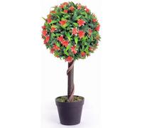 Best Artificial 2Ft / 60Cm Red Lily Ball Tree Plant Garden Office Conservatory Tropical Indoor Outdoor