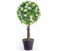 Best Artificial 2Ft / 60Cm White Lily Ball Tree Plant Garden Office Conservatory Tropical Indoor Outdoor