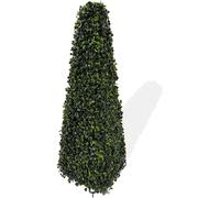 Best Artificial 2ft Pyramid Boxwood Obelisk Tree - UV-Stable, Fully Assembled, 8.5" Base, Metal Frame, Soft-Pad Feet