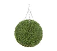 Best Artificial 36Cm Green Conifer Grass Hanging Basket Topiary Ball - Suitable For Outdoor Use - Weather & Fade Resistant