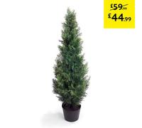 Best Artificial 3Ft - 90Cm Potted Cedar Topiary Tree - Suitable For Outdoor Use - Weather & Fade Resistant
