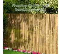 Best Artificial 4M X 1.5M Bamboo Split Slat Fencing Screening Rolls For Garden Outdoor Privacy