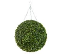 Best Artificial 50Cm Green Olive Grass Hanging Basket Topiary Ball - Suitable For Outdoor Use - Weather & Fade Resistant