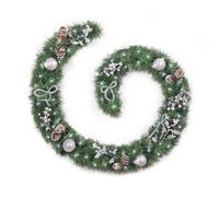 Best Artificial 6Ft / 180Cm Decorated Christmas Garland With Realistic Ice Crystals Supplied With 50 Bright White Battery Leds