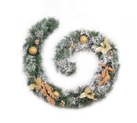 Best Artificial 6Ft Frosted Gold Decorated Christmas Garland Bannister Staircase Fireplace
