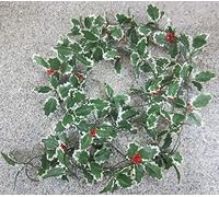 Best Artificial 7ft 210cm Christmas Holly Ivy Leaf Garland String with Berries Xmas