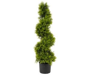 Best Artificial 90cm 3ft Cedar Conifer Spiral Topiary Tree **UV Fade Protected**