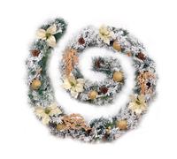 Best Artificial 9Ft Frosted Gold Decorated Christmas Garland