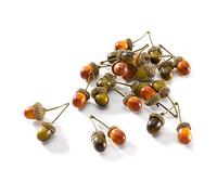 Best Artificial Autumn Acorns - Craft Autumnal Display Window Dressing (20 Pair's)