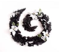 Best Artificial Black Silver Decorated Christmas Garland (6ft)