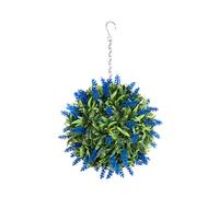 Best Artificial Blue Lavender Lush Long Leaf Flower Topiary Ball (24cm)